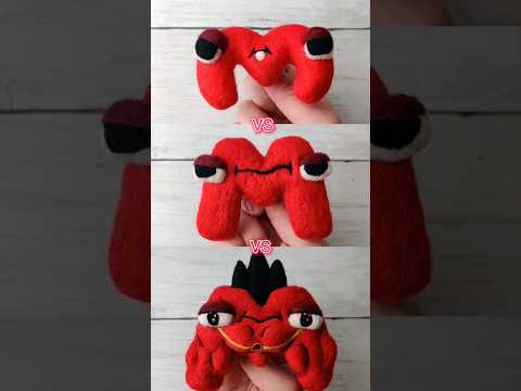 Alphabet Lore "M vs m vs Super M" ASMR Needlefelt Battle ⚔️ #shorts #alphabetlore #asmr #crafts