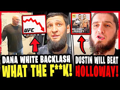 Dana White FACES MAJOR BACKLASH! Islam Makhachev PREDICTS Dustin Poirier vs Max Holloway! Khamzat