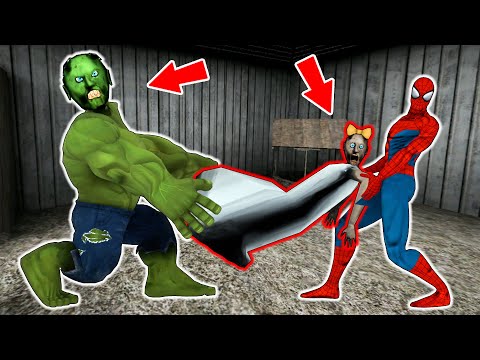 Granny-Hulk vs Spider-Man vs Little Granny - funny horror animation (p.211)