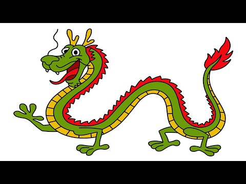 Dragon coloring sheet easy
