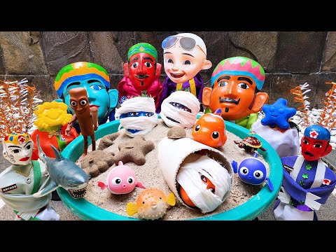 Yuk Temukan Ondel Ondel Pak Kumis Mumi Upin Tung Sahur Terkubur Pasir Pantai, Koleksi Ondel 515