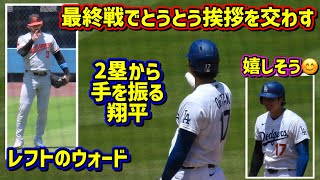再会‼️大谷とウォードが久しぶりの交流🥰青いバットを監督の足スリスリおまじないでヒット🙌 【現地映像】6/21vsオリオールズShoheiOhtani