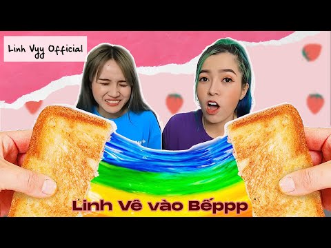 Linh Vê vào bếp | Sandwich phô mai cầu vồng | Rau câu trà sữa I Thạch bi trái cây |Linh Vyy Official