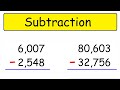 Subtraction Techniques and Problems