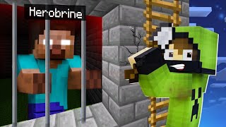 Escaping HEROBRINE PRISON in Minecraft...!