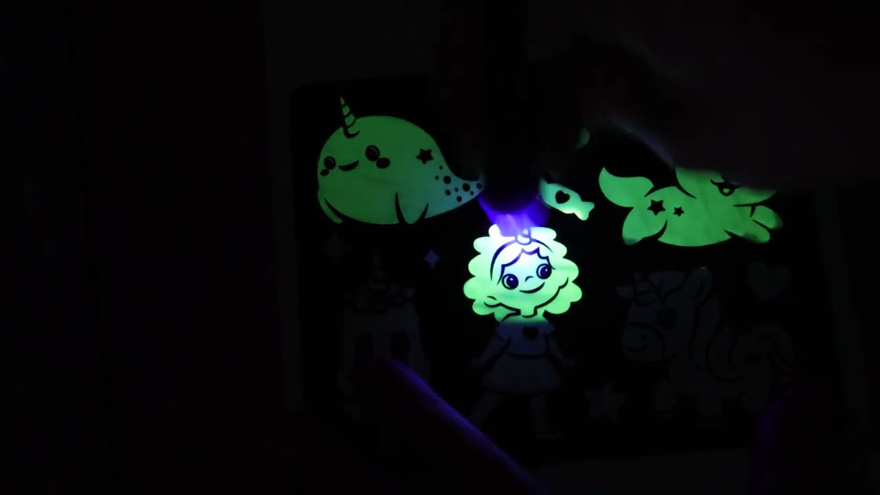 Световая картина Рисуй светом «Единороги» формат А5 - видео