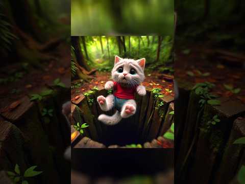 बिल्ली कुएं में गिर गया😿😰😭Cat is cute#shorts #cat #catlover