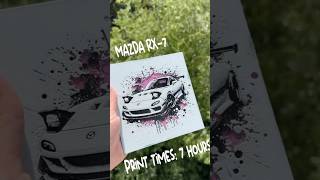 I printed a graffiti-style Mazda RX-7  #3dprint #fastandfurious #nfs