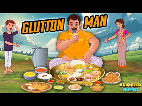 Glutton Man | Learn English | English Stories | Animated Stories | Moral Stories | Comedy | Funny
