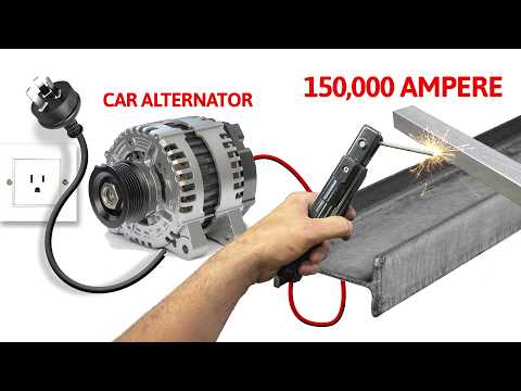 Homemade 150,000 Amps Welding Machine With a Car Alternator