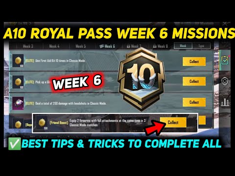 A10 WEEK 6 MISSION 🔥 PUBG WEEK 6 MISSION EXPLAINED 🔥 A10 ROYAL PASS WEEK 6 MISSION🔥C7S21 RP MISSIONS