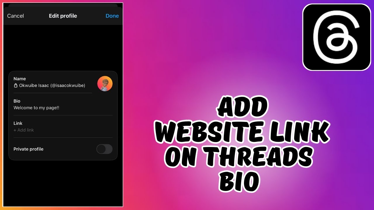 How To Add Link In Threads Bio  2025