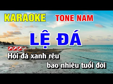 Karaoke Lệ Đá Tone Nam Nhạc Sống Dễ Hát | Nguyễn Linh