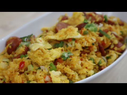Cómo preparar un arroz económico de Salchicha súper delicioso!