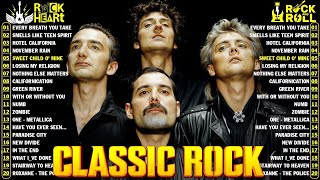 Best Classic Rock Songs Of 70s 80s 90s 🔥 Queen, Guns N' Roses, U2, Nirvana, ACDC, Metallica