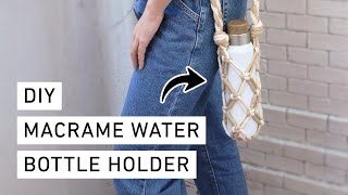 DIY Macrame Water Bottle Holder | Funem Studio