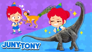 Qual é o Maior Dinossauro? 🦕 | Música Infantil e Fatos Divertidos | JunyTony em Português