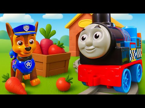 Patrulha Canina ajuda o trenzinho Thomas! 🔧 Vamos construir a ferrovia e conectar os vagões do trem!