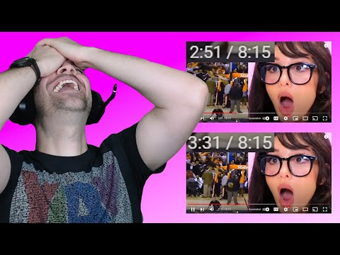 Sssniperwolf reacts to the same clip twice in 1 video