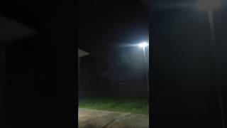3 a.m. in Laos during monsoon season. Ceramic roofing and power outages.