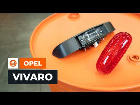 How to change the third brake light and number plate light on OPEL VIVARO A Van [AUTODOC TUTORIAL]