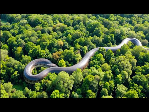 Amazing Giant Python Spotted by Drone