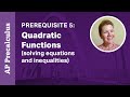 Solving Quadratic Equations and Inequalities