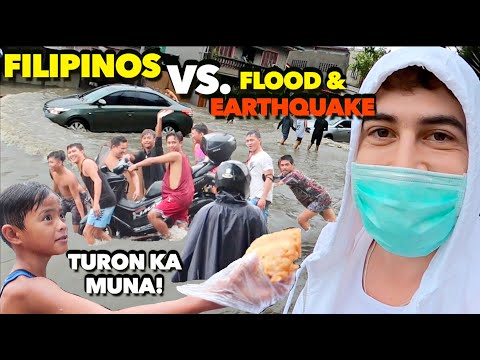 My SCARY Driving in the Deep FLOOD! + Earthquake Footage! 🇵🇭#StayStrongPhilippines