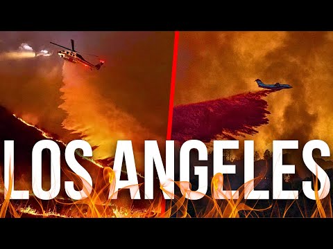 INCENDIES EN CALIFORNIE : CANADAIR VS INCENDIE VS DRONE