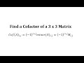 Cofactors and Determinants in Matrices