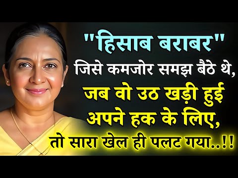 हिसाब बराबर !! HISAAB BARABAR !! जिसे कमजोर समझ बैठे थे, जब वो उठ खड़ी हुई अपने हक के लिए, तो...