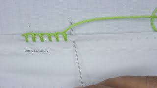Beautiful border hand embroidery tutorial for beginner
