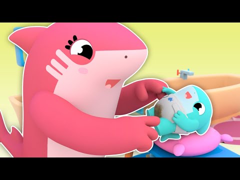 Baby Shark, você precisa TROCAR sua FRADA suja! Fede! - Canções de hábitos saudáveis para crianças