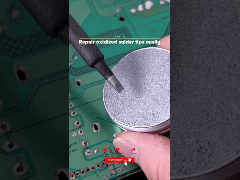 Repair oxidized solder tips easily. #soldering #solderingiron #shortvideo #shorts
