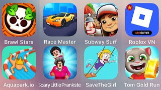 Roblox,Aquapark.io,Subway Surf,Race Master 3D,Save The Girl,Tom Gold Run,Scary Little Prankster