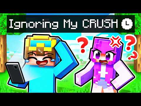 Ignoring My Crush For 24 Hours In Minecraft!