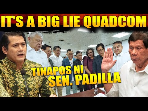 PADILLA TINAWANAN LANG ANG QUADCOM " IT"s A BIG LIE" ANG BANAT NILA! IMEE PINAGTANGOL ANG KAPATID