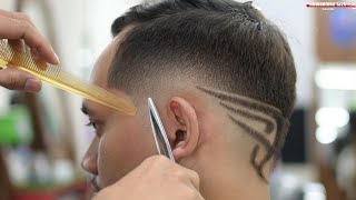 Burst Fade with Design - Amazing haircut Tutorial