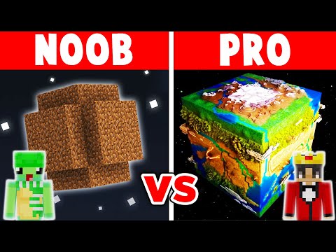 Minecraft NOOB vs PRO: GIANT PLANET BUILD CHALLENGE