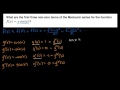 Understanding Maclaurin Series and Derivatives