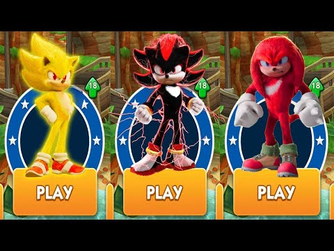 Movie Super Sonic vs Movie Shadow Sonic 3🆚 Movie Knuckles vs All Bosses All Movie Character Unlocked