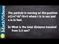Particle Motion and Distance Calculations