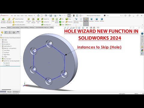 New Function With Hole Wizard in SolidWorks 2024