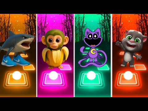 Tralalero Tralala 🆚 Tralaleritos Monkey 🆚 Poppy Playtime 🆚 Talking Tom Coffin Dance Cover Tiles Hop