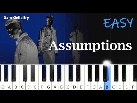 Sam Gellaitry - Assumptions ~  SLOW EASY PIANO TUTORIAL