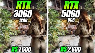 RTX 3060 VS RTX 5060 TESTES EM 13 JOGOS PESADOS, QUAL A DIFERENÇA? VC TEM A 3060? EU SINCERAMENTE...