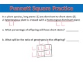 Genotype Ratios and Plant Traits