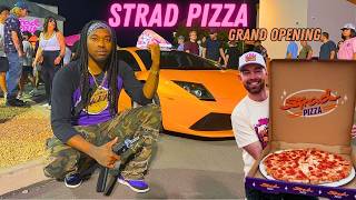 Stradman Car Meet - DDE flame spitting lamborghini - STRAD PIZZA Grand Opening