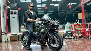 Kawasaki Ninja H2R  Maintenance 🔥#kawasakinijah2r #ninjah2r #ninjah2rsound #ninjah2rtopspeed #viral