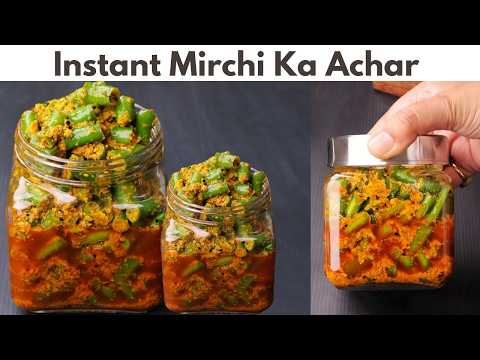 Instant No-Cook Mirchi Ka Achar in 10 Minutes | Quick Green Chilli Pickle Recipe